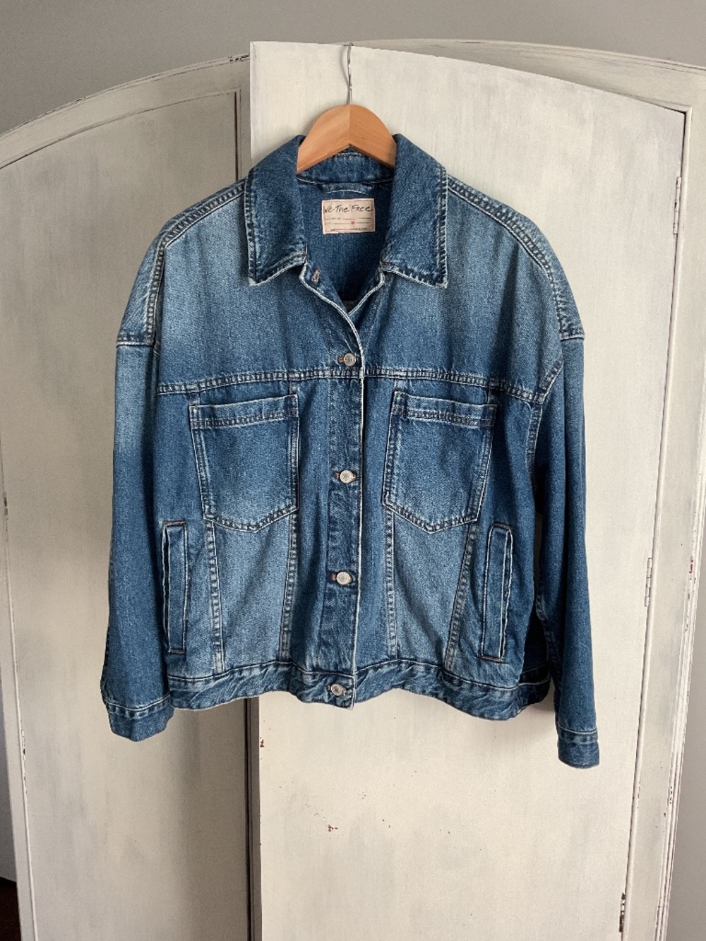 We The Free Opal Swing Denim Jacket In Got The Blues